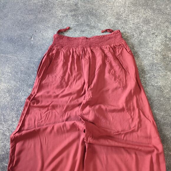 Nation AK Outfitters Wide Leg Harem Pants Womens M Red Boho Loose Baggy NAOO - Picture 4 of 7